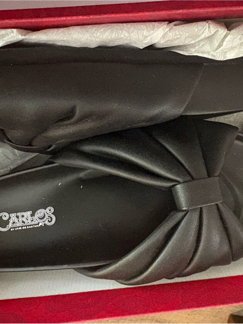 Carlos by Carlos Santana Black Knotted Slide Mules